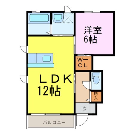 パラソインテルノＧの物件間取画像